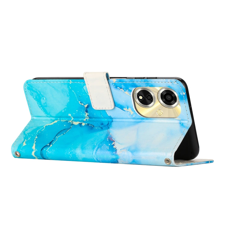 Painted Marble Pattern Leather Phone Case, For OPPO A59 5G Global