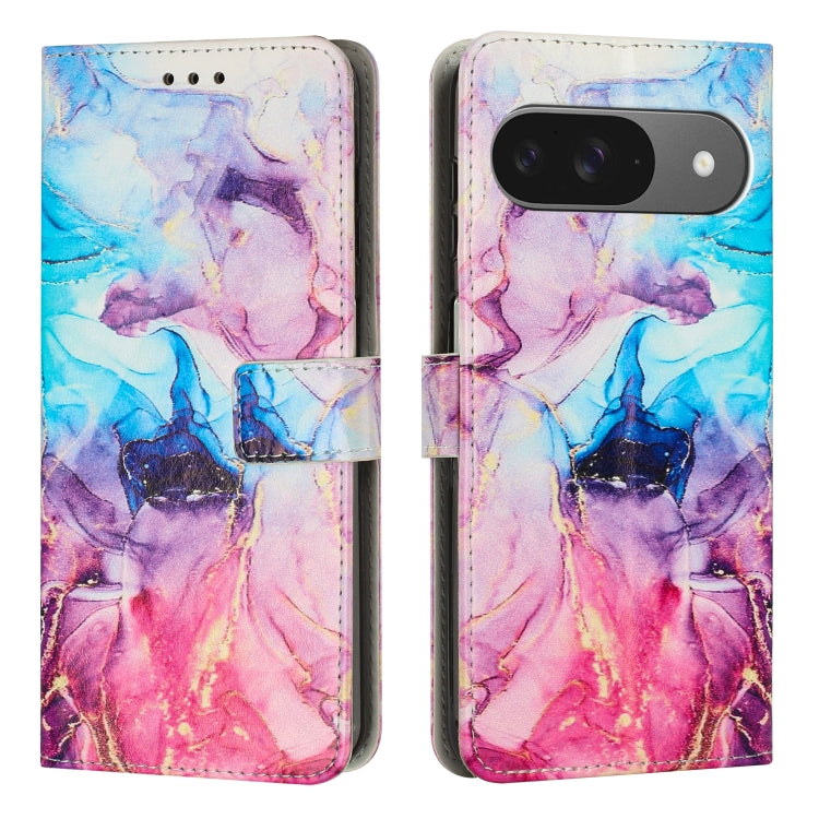 Painted Marble Pattern Leather Phone Case, For Google Pixel 11a, For Google Pixel 11 Pro XL, For Google Pixel 11 / 11 Pro, For Google Pixel 10a, For Google Pixel 9A, For Google Pixel 9 Pro XL, For Google Pixel 9, For Google Pixel 8A