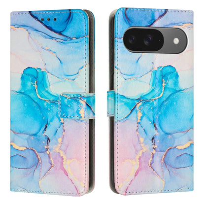 Painted Marble Pattern Leather Phone Case, For Google Pixel 11a, For Google Pixel 11 Pro XL, For Google Pixel 11 / 11 Pro, For Google Pixel 10a, For Google Pixel 9A, For Google Pixel 9 Pro XL, For Google Pixel 9, For Google Pixel 8A