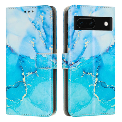 Painted Marble Pattern Leather Phone Case, For Google Pixel 11a, For Google Pixel 11 Pro XL, For Google Pixel 11 / 11 Pro, For Google Pixel 10a, For Google Pixel 9A, For Google Pixel 9 Pro XL, For Google Pixel 9, For Google Pixel 8A