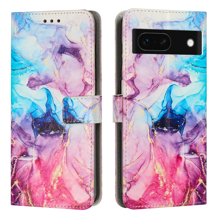 Painted Marble Pattern Leather Phone Case, For Google Pixel 11a, For Google Pixel 11 Pro XL, For Google Pixel 11 / 11 Pro, For Google Pixel 10a, For Google Pixel 9A, For Google Pixel 9 Pro XL, For Google Pixel 9, For Google Pixel 8A