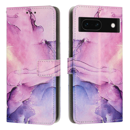 Painted Marble Pattern Leather Phone Case, For Google Pixel 11a, For Google Pixel 11 Pro XL, For Google Pixel 11 / 11 Pro, For Google Pixel 10a, For Google Pixel 9A, For Google Pixel 9 Pro XL, For Google Pixel 9, For Google Pixel 8A