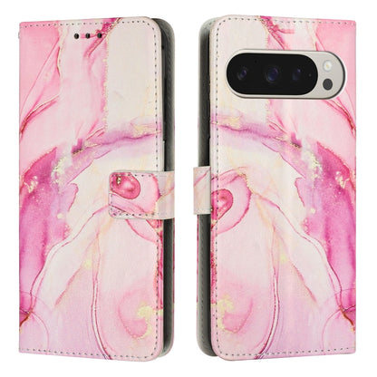 Painted Marble Pattern Leather Phone Case, For Google Pixel 11a, For Google Pixel 11 Pro XL, For Google Pixel 11 / 11 Pro, For Google Pixel 10a, For Google Pixel 9A, For Google Pixel 9 Pro XL, For Google Pixel 9, For Google Pixel 8A