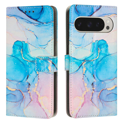 Painted Marble Pattern Leather Phone Case, For Google Pixel 11a, For Google Pixel 11 Pro XL, For Google Pixel 11 / 11 Pro, For Google Pixel 10a, For Google Pixel 9A, For Google Pixel 9 Pro XL, For Google Pixel 9, For Google Pixel 8A