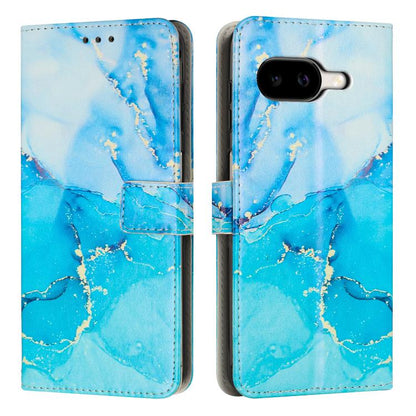 Painted Marble Pattern Leather Phone Case, For Google Pixel 11a, For Google Pixel 11 Pro XL, For Google Pixel 11 / 11 Pro, For Google Pixel 10a, For Google Pixel 9A, For Google Pixel 9 Pro XL, For Google Pixel 9, For Google Pixel 8A