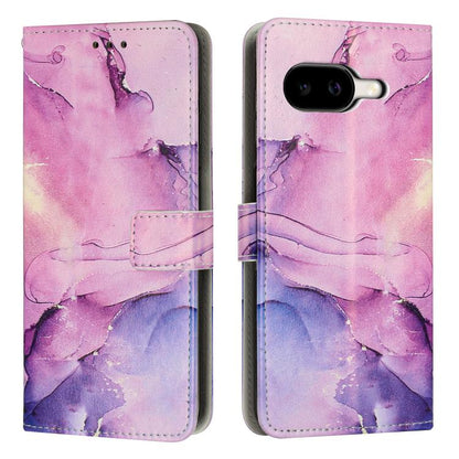Painted Marble Pattern Leather Phone Case, For Google Pixel 11a, For Google Pixel 11 Pro XL, For Google Pixel 11 / 11 Pro, For Google Pixel 10a, For Google Pixel 9A, For Google Pixel 9 Pro XL, For Google Pixel 9, For Google Pixel 8A