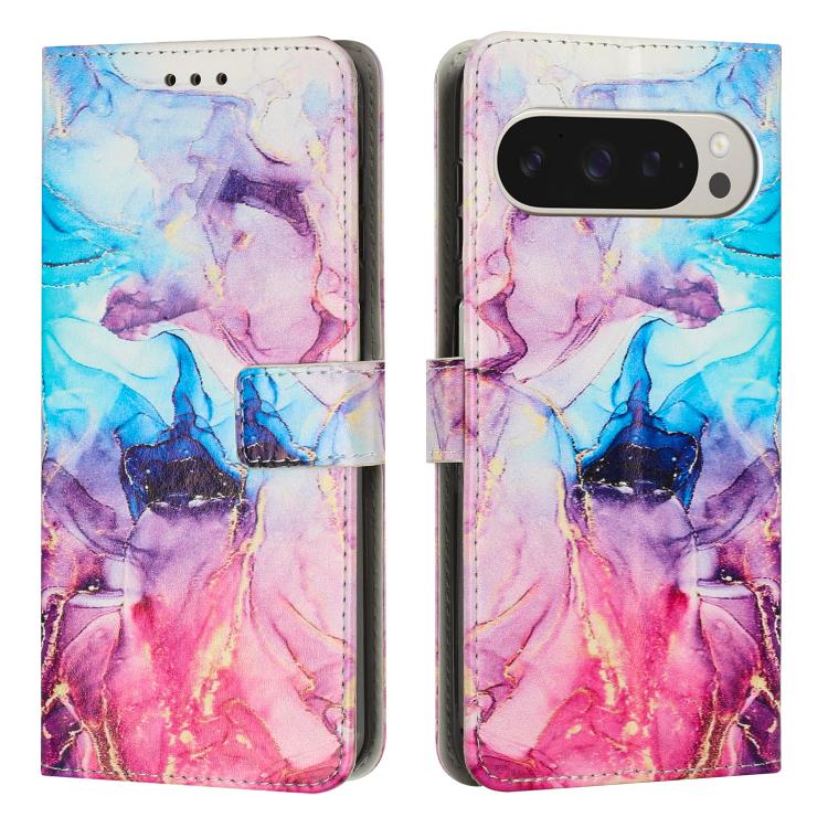 Painted Marble Pattern Leather Phone Case, For Google Pixel 11a, For Google Pixel 11 Pro XL, For Google Pixel 11 / 11 Pro, For Google Pixel 10a, For Google Pixel 9A, For Google Pixel 9 Pro XL, For Google Pixel 9, For Google Pixel 8A