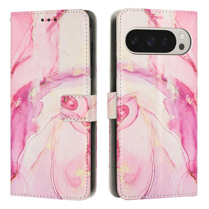 Painted Marble Pattern Leather Phone Case, For Google Pixel 11a, For Google Pixel 11 Pro XL, For Google Pixel 11 / 11 Pro, For Google Pixel 10a, For Google Pixel 9A, For Google Pixel 9 Pro XL, For Google Pixel 9, For Google Pixel 8A