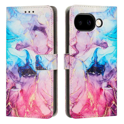 Painted Marble Pattern Leather Phone Case, For Google Pixel 11a, For Google Pixel 11 Pro XL, For Google Pixel 11 / 11 Pro, For Google Pixel 10a, For Google Pixel 9A, For Google Pixel 9 Pro XL, For Google Pixel 9, For Google Pixel 8A