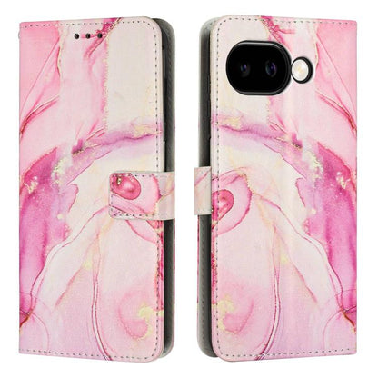 Painted Marble Pattern Leather Phone Case, For Google Pixel 11a, For Google Pixel 11 Pro XL, For Google Pixel 11 / 11 Pro, For Google Pixel 10a, For Google Pixel 9A, For Google Pixel 9 Pro XL, For Google Pixel 9, For Google Pixel 8A