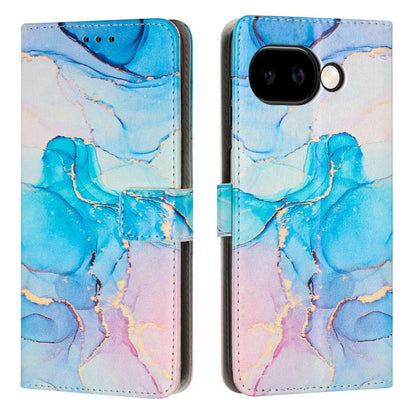 Painted Marble Pattern Leather Phone Case, For Google Pixel 11a, For Google Pixel 11 Pro XL, For Google Pixel 11 / 11 Pro, For Google Pixel 10a, For Google Pixel 9A, For Google Pixel 9 Pro XL, For Google Pixel 9, For Google Pixel 8A
