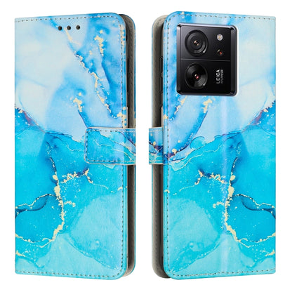 Painted Marble Pattern Leather Phone Case, For Xiaomi 13T / 13T Pro