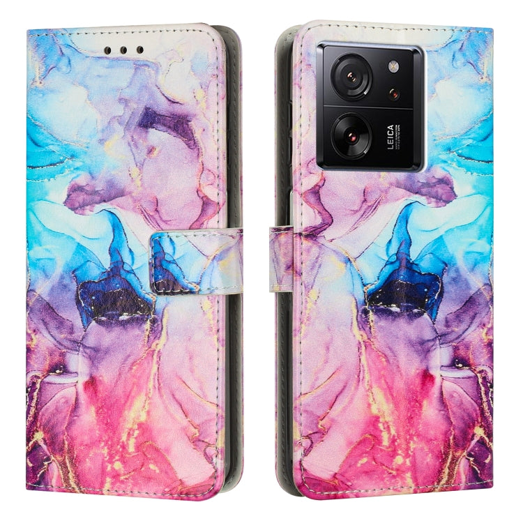 Painted Marble Pattern Leather Phone Case, For Xiaomi 13T / 13T Pro