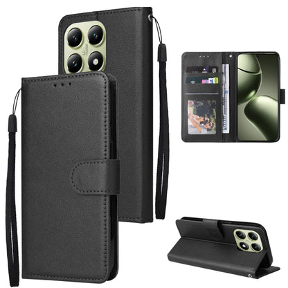 3-Card Slots Multifunctional Leather Phone Case, For Xiaomi 17T Pro 5G, For Xiaomi 17T 5G, For Xiaomi 15T Pro, For Xiaomi 15T, For Xiaomi Poco C75 4G, For Xiaomi 14T Pro