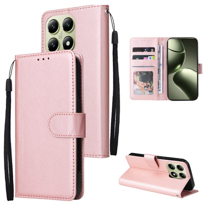 3-Card Slots Multifunctional Leather Phone Case, For Xiaomi 17T Pro 5G, For Xiaomi 17T 5G, For Xiaomi 15T Pro, For Xiaomi 15T, For Xiaomi Poco C75 4G, For Xiaomi 14T Pro