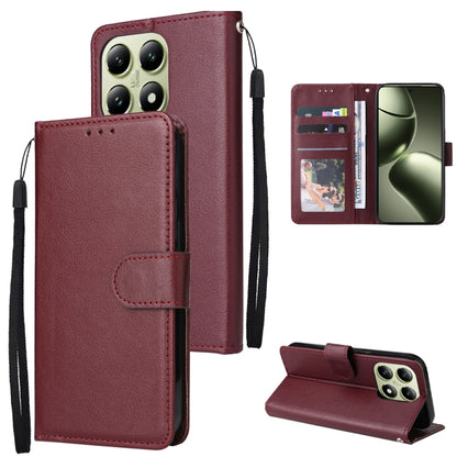 3-Card Slots Multifunctional Leather Phone Case, For Xiaomi 17T Pro 5G, For Xiaomi 17T 5G, For Xiaomi 15T Pro, For Xiaomi 15T, For Xiaomi Poco C75 4G, For Xiaomi 14T Pro