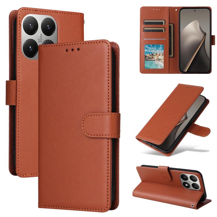 3-Card Slots Multifunctional Leather Phone Case, For Xiaomi 17T Pro 5G, For Xiaomi 17T 5G, For Xiaomi 15T Pro, For Xiaomi 15T, For Xiaomi Poco C75 4G, For Xiaomi 14T Pro