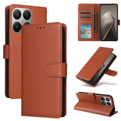 3-Card Slots Multifunctional Leather Phone Case, For Xiaomi 17T Pro 5G, For Xiaomi 17T 5G, For Xiaomi 15T Pro, For Xiaomi 15T, For Xiaomi Poco C75 4G, For Xiaomi 14T Pro