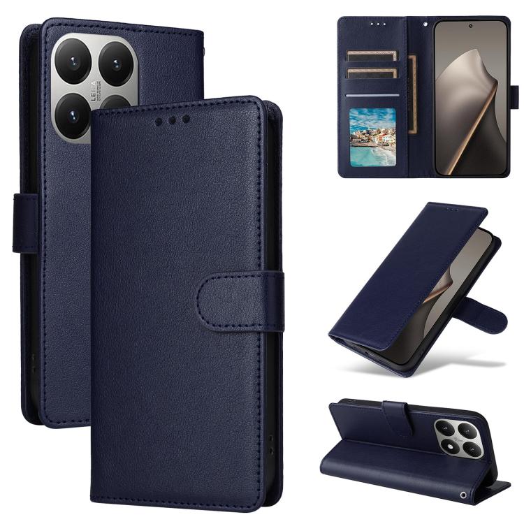 3-Card Slots Multifunctional Leather Phone Case, For Xiaomi 17T Pro 5G, For Xiaomi 17T 5G, For Xiaomi 15T Pro, For Xiaomi 15T, For Xiaomi Poco C75 4G, For Xiaomi 14T Pro