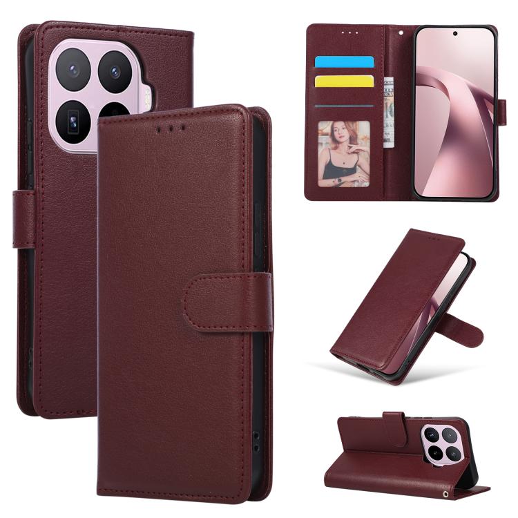 3-Card Slots Multifunctional Leather Phone Case, For Xiaomi 17T Pro 5G, For Xiaomi 17T 5G, For Xiaomi 15T Pro, For Xiaomi 15T, For Xiaomi Poco C75 4G, For Xiaomi 14T Pro
