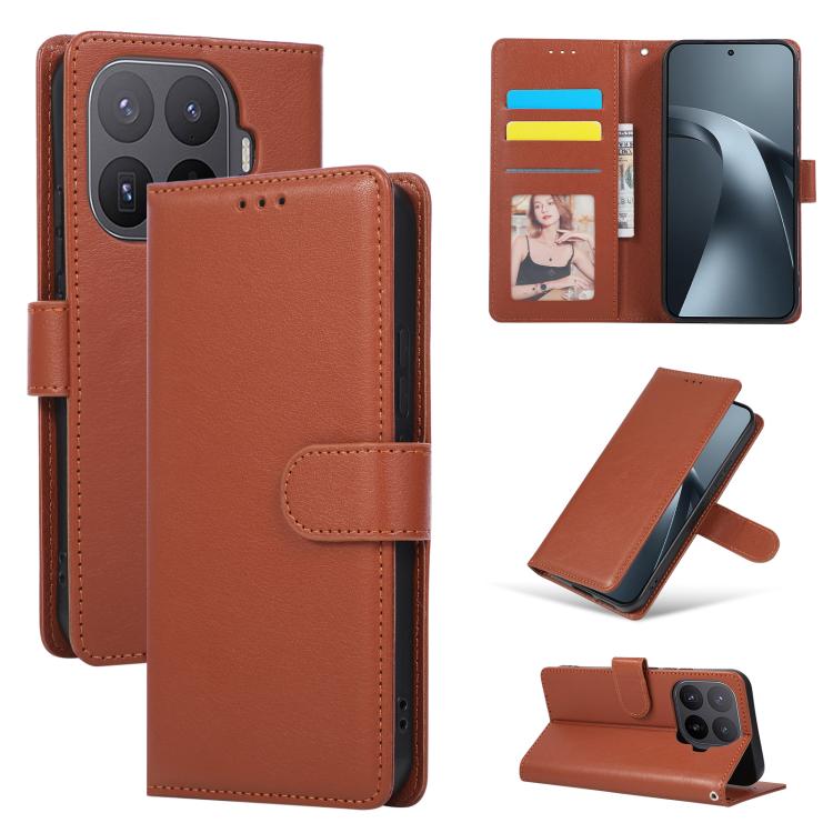 3-Card Slots Multifunctional Leather Phone Case, For Xiaomi 17T Pro 5G, For Xiaomi 17T 5G, For Xiaomi 15T Pro, For Xiaomi 15T, For Xiaomi Poco C75 4G, For Xiaomi 14T Pro