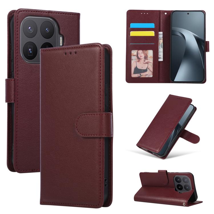 3-Card Slots Multifunctional Leather Phone Case, For Xiaomi 17T Pro 5G, For Xiaomi 17T 5G, For Xiaomi 15T Pro, For Xiaomi 15T, For Xiaomi Poco C75 4G, For Xiaomi 14T Pro