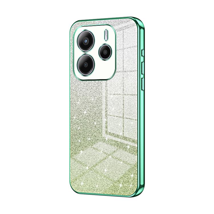 Gradient Glitter Powder Electroplated Phone Case, For Redmi K80 Pro, For Redmi K80, For Redmi Note 14 4G 163.25mm