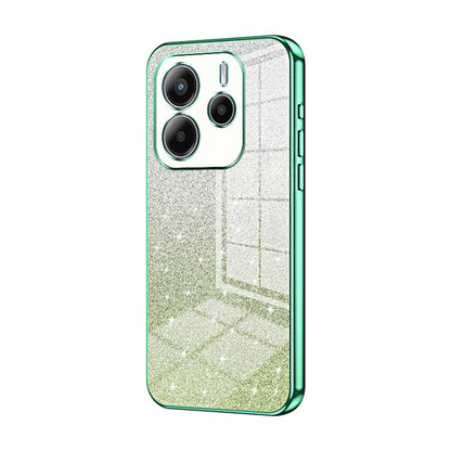 Gradient Glitter Powder Electroplated Phone Case, For Redmi K80 Pro, For Redmi K80, For Redmi Note 14 4G 163.25mm