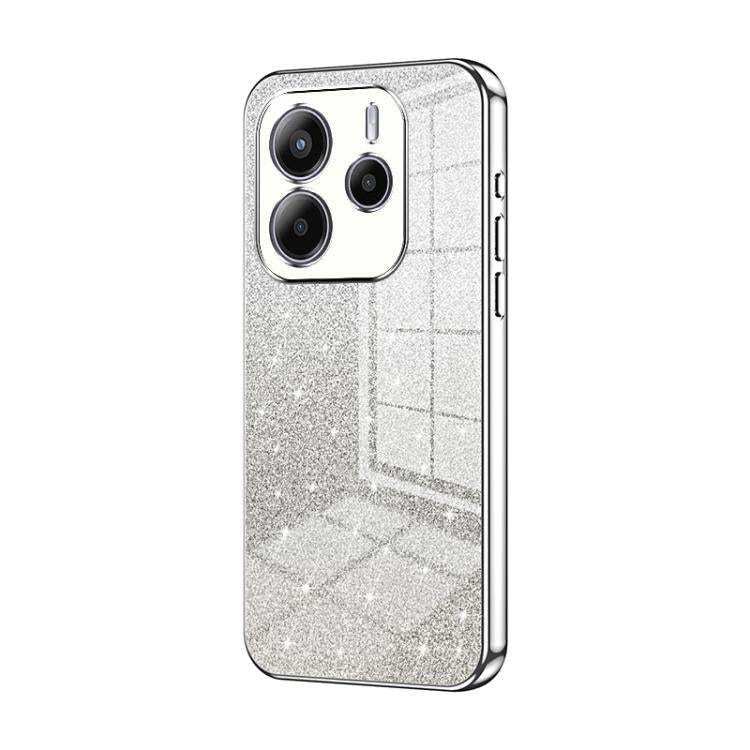 Gradient Glitter Powder Electroplated Phone Case, For Redmi K80 Pro, For Redmi K80, For Redmi Note 14 4G 163.25mm