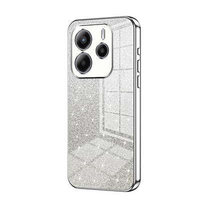 Gradient Glitter Powder Electroplated Phone Case, For Redmi K80 Pro, For Redmi K80, For Redmi Note 14 4G 163.25mm