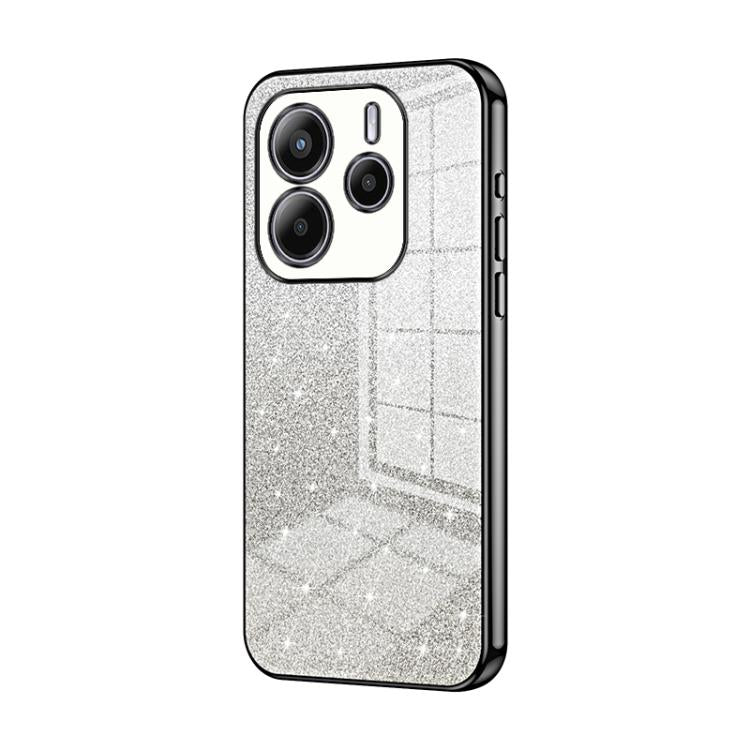 Gradient Glitter Powder Electroplated Phone Case, For Redmi K80 Pro, For Redmi K80, For Redmi Note 14 4G 163.25mm