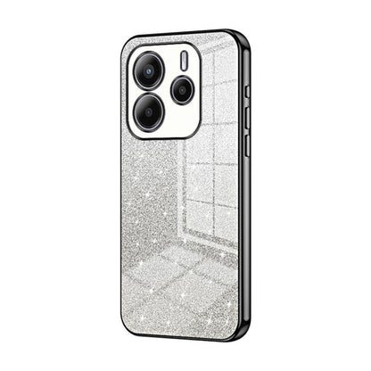 Gradient Glitter Powder Electroplated Phone Case, For Redmi K80 Pro, For Redmi K80, For Redmi Note 14 4G 163.25mm