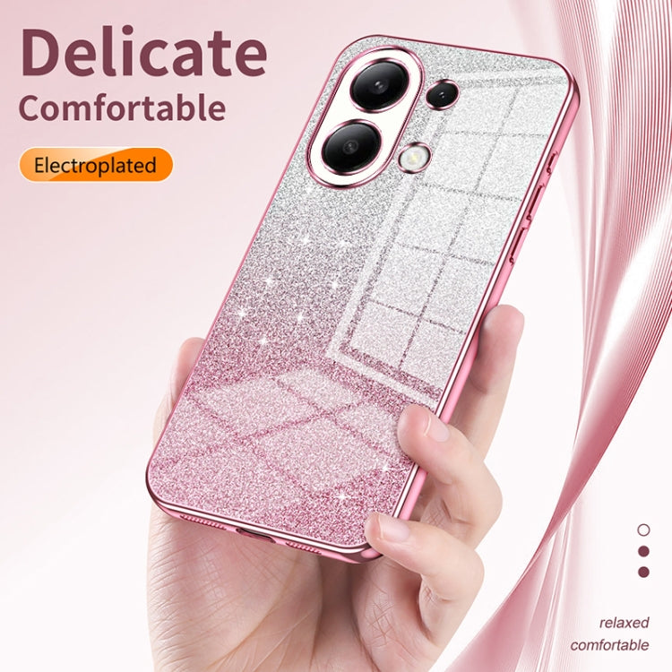 Gradient Glitter Powder Electroplated Phone Case, For Redmi K80 Pro, For Redmi K80, For Redmi Note 14 4G 163.25mm