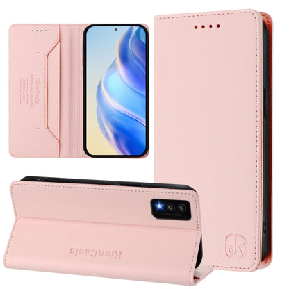 RC01 Dual-Folded Magnetic Suction RFID Leather Phone Case, For TCL Stylus 5G, For TCL 303, For TCL 30T / T603DL, For TCL 30Z / T602DL, For TCL 30 4G / 30 5G / 30+, For TCL 30 SE, For TCL 30 XE 5G, For TCL 20 R 5G