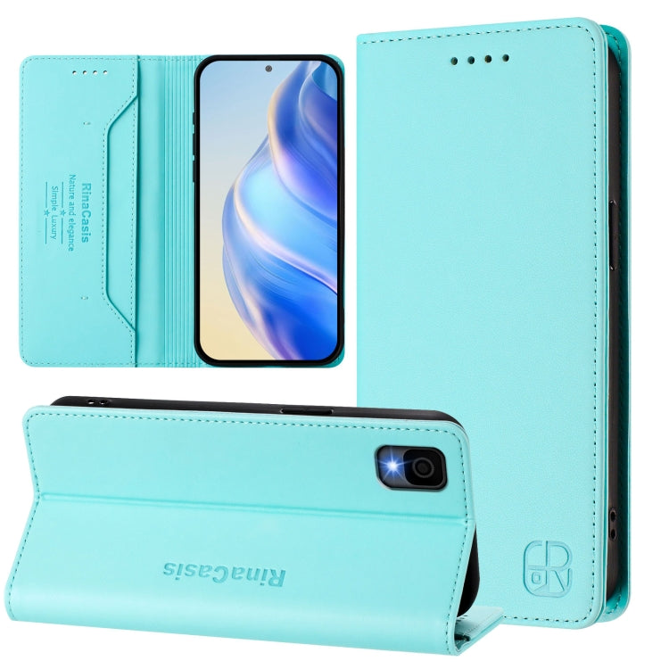 RC01 Dual-Folded Magnetic Suction RFID Leather Phone Case, For TCL Stylus 5G, For TCL 303, For TCL 30T / T603DL, For TCL 30Z / T602DL, For TCL 30 4G / 30 5G / 30+, For TCL 30 SE, For TCL 30 XE 5G, For TCL 20 R 5G