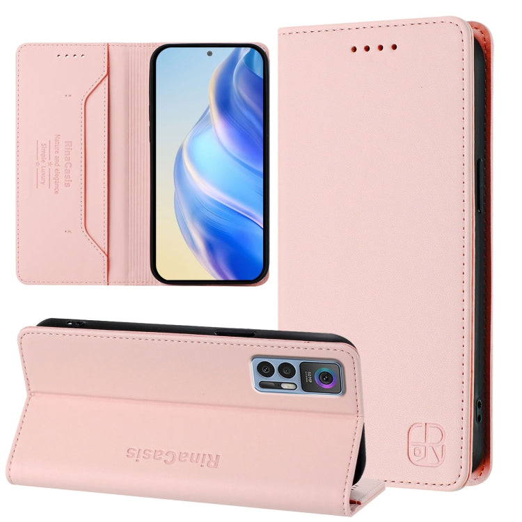 RC01 Dual-Folded Magnetic Suction RFID Leather Phone Case, For TCL Stylus 5G, For TCL 303, For TCL 30T / T603DL, For TCL 30Z / T602DL, For TCL 30 4G / 30 5G / 30+, For TCL 30 SE, For TCL 30 XE 5G, For TCL 20 R 5G