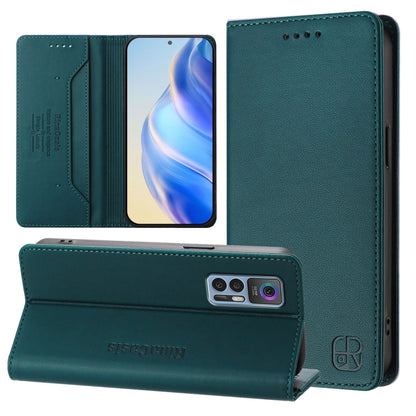 RC01 Dual-Folded Magnetic Suction RFID Leather Phone Case, For TCL Stylus 5G, For TCL 303, For TCL 30T / T603DL, For TCL 30Z / T602DL, For TCL 30 4G / 30 5G / 30+, For TCL 30 SE, For TCL 30 XE 5G, For TCL 20 R 5G