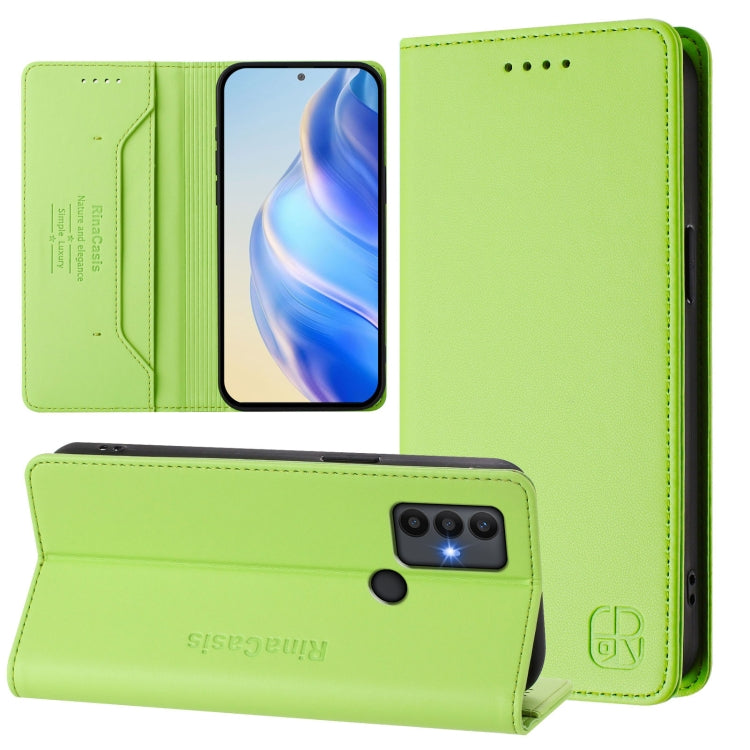 RC01 Dual-Folded Magnetic Suction RFID Leather Phone Case, For TCL Stylus 5G, For TCL 303, For TCL 30T / T603DL, For TCL 30Z / T602DL, For TCL 30 4G / 30 5G / 30+, For TCL 30 SE, For TCL 30 XE 5G, For TCL 20 R 5G