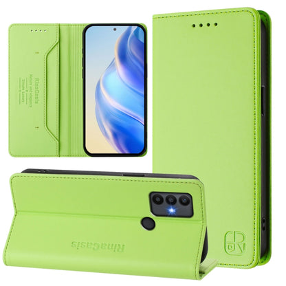 RC01 Dual-Folded Magnetic Suction RFID Leather Phone Case, For TCL Stylus 5G, For TCL 303, For TCL 30T / T603DL, For TCL 30Z / T602DL, For TCL 30 4G / 30 5G / 30+, For TCL 30 SE, For TCL 30 XE 5G, For TCL 20 R 5G