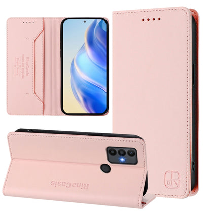 RC01 Dual-Folded Magnetic Suction RFID Leather Phone Case, For TCL Stylus 5G, For TCL 303, For TCL 30T / T603DL, For TCL 30Z / T602DL, For TCL 30 4G / 30 5G / 30+, For TCL 30 SE, For TCL 30 XE 5G, For TCL 20 R 5G