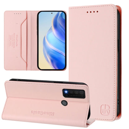 RC01 Dual-Folded Magnetic Suction RFID Leather Phone Case, For TCL Stylus 5G, For TCL 303, For TCL 30T / T603DL, For TCL 30Z / T602DL, For TCL 30 4G / 30 5G / 30+, For TCL 30 SE, For TCL 30 XE 5G, For TCL 20 R 5G