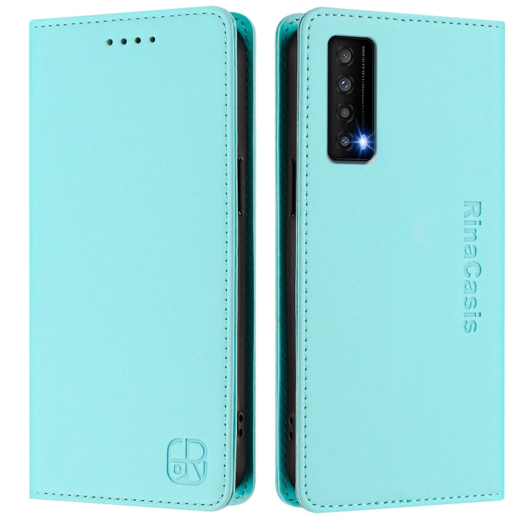 RC01 Dual-Folded Magnetic Suction RFID Leather Phone Case, For TCL Stylus 5G, For TCL 303, For TCL 30T / T603DL, For TCL 30Z / T602DL, For TCL 30 4G / 30 5G / 30+, For TCL 30 SE, For TCL 30 XE 5G, For TCL 20 R 5G