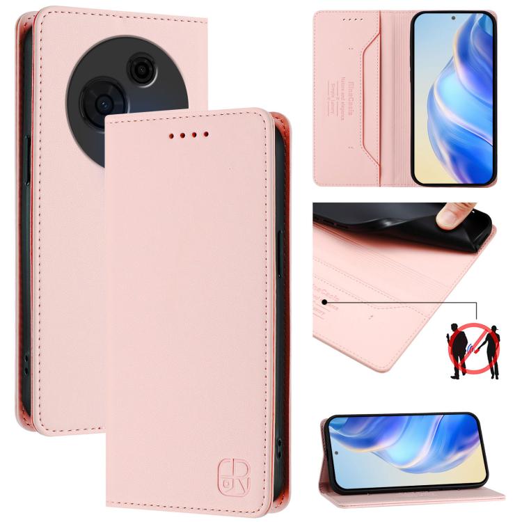 RC01 Dual-Folded Magnetic Suction RFID Leather Phone Case, For TCL K70 Power 4G / K70 4G, For TCL NxtPaper 70 Pro 5G, For TCL K33 5G / K32 5G, For TCL 60 NxtPaper, For TCL 605 / 60 SE, For TCL 50 5G / XE Nxtpaper 5G / XE 5G, For TCL 50 Pro NxtPaper    ...