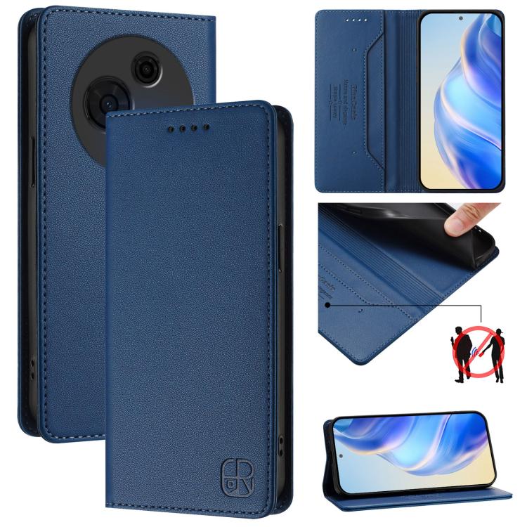 RC01 Dual-Folded Magnetic Suction RFID Leather Phone Case, For TCL K70 Power 4G / K70 4G, For TCL NxtPaper 70 Pro 5G, For TCL K33 5G / K32 5G, For TCL 60 NxtPaper, For TCL 605 / 60 SE, For TCL 50 5G / XE Nxtpaper 5G / XE 5G, For TCL 50 Pro NxtPaper    ...