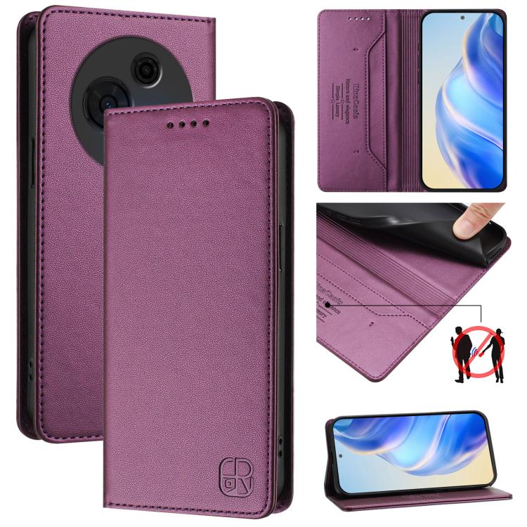 RC01 Dual-Folded Magnetic Suction RFID Leather Phone Case, For TCL K70 Power 4G / K70 4G, For TCL NxtPaper 70 Pro 5G, For TCL K33 5G / K32 5G, For TCL 60 NxtPaper, For TCL 605 / 60 SE, For TCL 50 5G / XE Nxtpaper 5G / XE 5G, For TCL 50 Pro NxtPaper    ...
