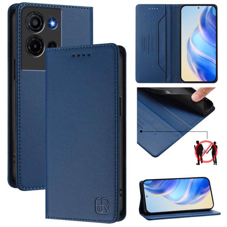 RC01 Dual-Folded Magnetic Suction RFID Leather Phone Case, For TCL K70 Power 4G / K70 4G, For TCL NxtPaper 70 Pro 5G, For TCL K33 5G / K32 5G, For TCL 60 NxtPaper, For TCL 605 / 60 SE, For TCL 50 5G / XE Nxtpaper 5G / XE 5G, For TCL 50 Pro NxtPaper    ...