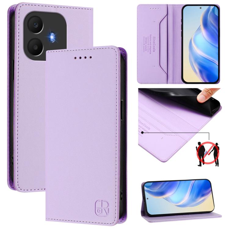 RC01 Dual-Folded Magnetic Suction RFID Leather Phone Case, For TCL K70 Power 4G / K70 4G, For TCL NxtPaper 70 Pro 5G, For TCL K33 5G / K32 5G, For TCL 60 NxtPaper, For TCL 605 / 60 SE, For TCL 50 5G / XE Nxtpaper 5G / XE 5G, For TCL 50 Pro NxtPaper    ...