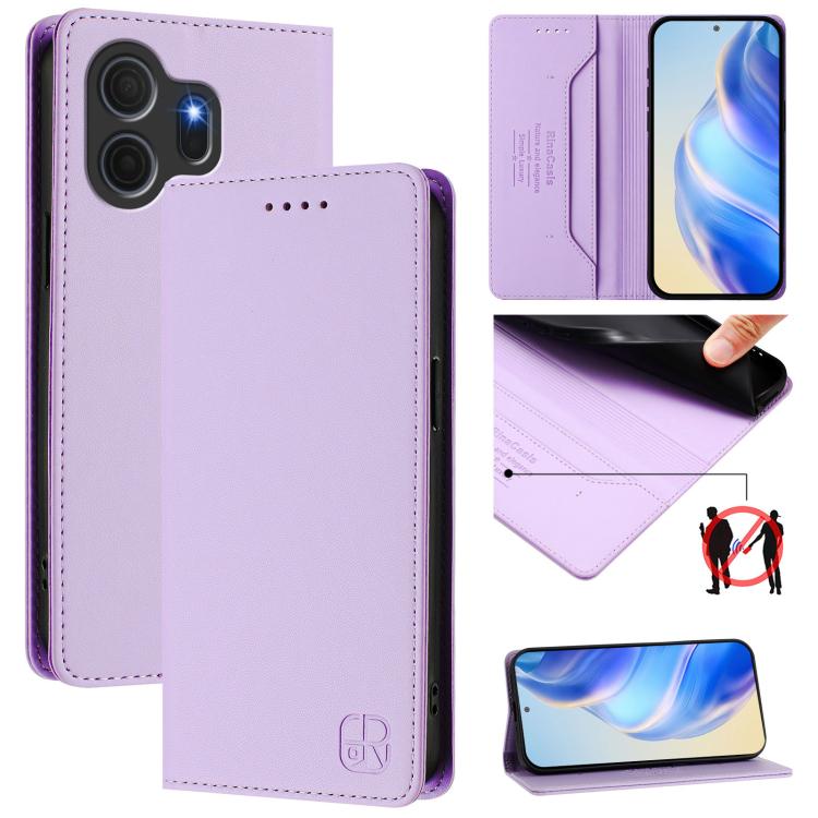RC01 Dual-Folded Magnetic Suction RFID Leather Phone Case, For TCL K70 Power 4G / K70 4G, For TCL NxtPaper 70 Pro 5G, For TCL K33 5G / K32 5G, For TCL 60 NxtPaper, For TCL 605 / 60 SE, For TCL 50 5G / XE Nxtpaper 5G / XE 5G, For TCL 50 Pro NxtPaper    ...