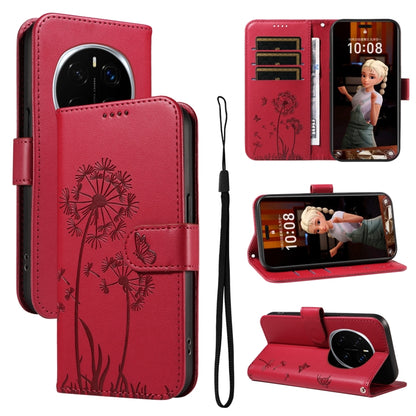 Dandelion Embossed Pattern Flip Leather Phone Case, For Honor Magic7 Pro, For Honor Magic7 5G