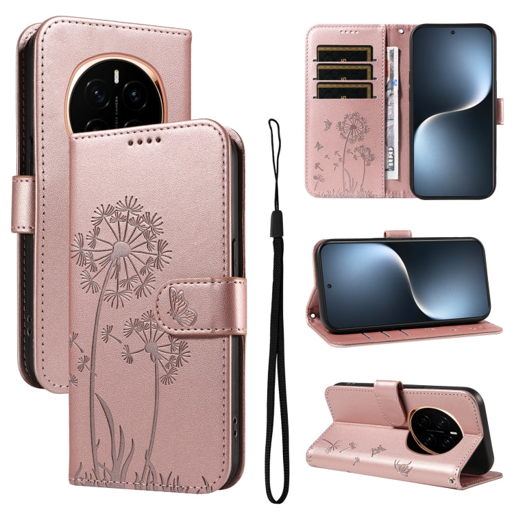Dandelion Embossed Pattern Flip Leather Phone Case, For Honor Magic7 Pro, For Honor Magic7 5G